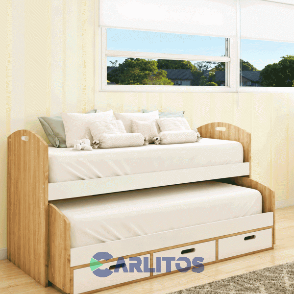 Cama Nido Nordic La Esperanza Atakama y Laqueado Blanco