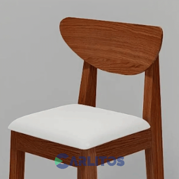 Banqueta Norway Inmacol Ecocuero Con Respaldo Lustre Casta&ntilde;o