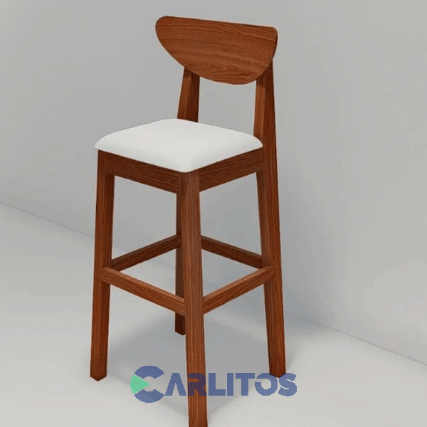 Banqueta Norway Inmacol Ecocuero Con Respaldo Lustre Casta&ntilde;o