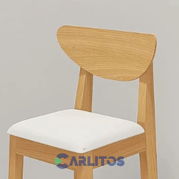 Banqueta Norway Inmacol Ecocuero Con Respaldo Lustre Miel