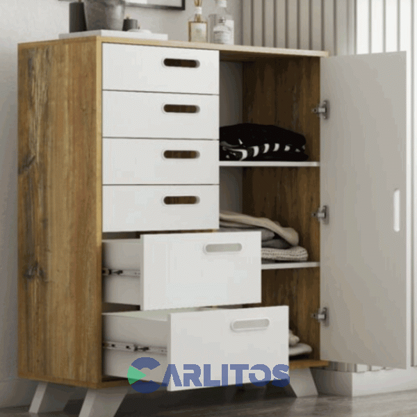 Chiffonier Linea Nordic La Esperanza Atakama Y Laqueado Blanco