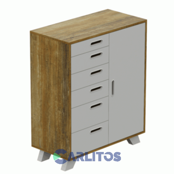 Chiffonier Linea Nordic La Esperanza Atakama Y Laqueado Blanco