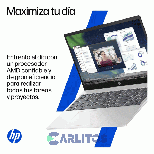 Notebook 15,6" HP Amd R7-7330U 16 Gb HD Solido 512 GB 15-Fc0372la