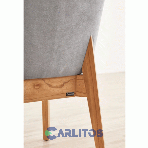 Sillon Sapporo Tapizado Tela Genoud Paraiso Lustre Roble