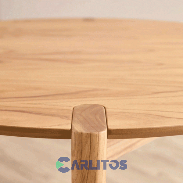 Mesa Redonda Bohemia 1.00X1.00X0.78 Mts Genoud Paraiso Roble