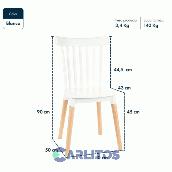 Silla Windsor Garden Life Blanca F908000