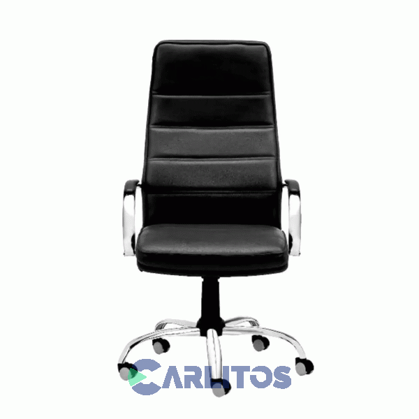 Sillon De Oficina Monet Portantino 901 Base Cromada Tapizado Negro