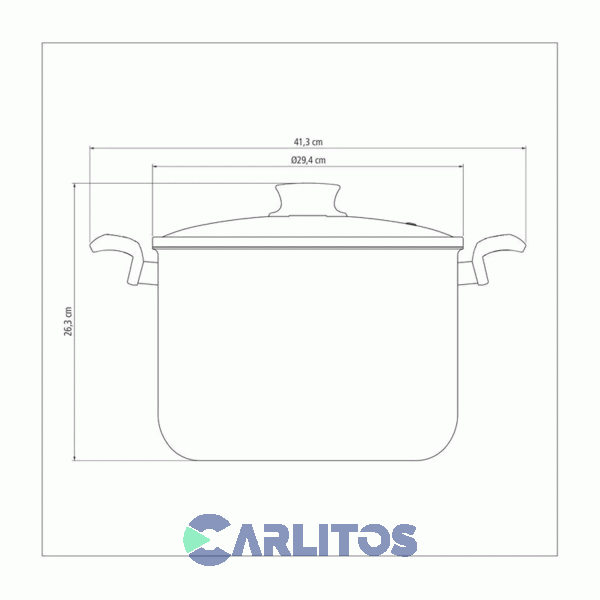 Olla Alta Tramontina Antiadherente 11.8 Lts Linea Paris Textur 28530/628