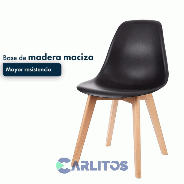 Combo X 4 Sillas Magnolia Garden Life Negra F908601x4