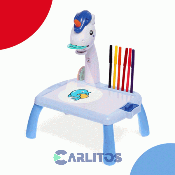 Mesa Didactica Bebesit  Para Dibujo Proyector Unicornio 2008-C Azul