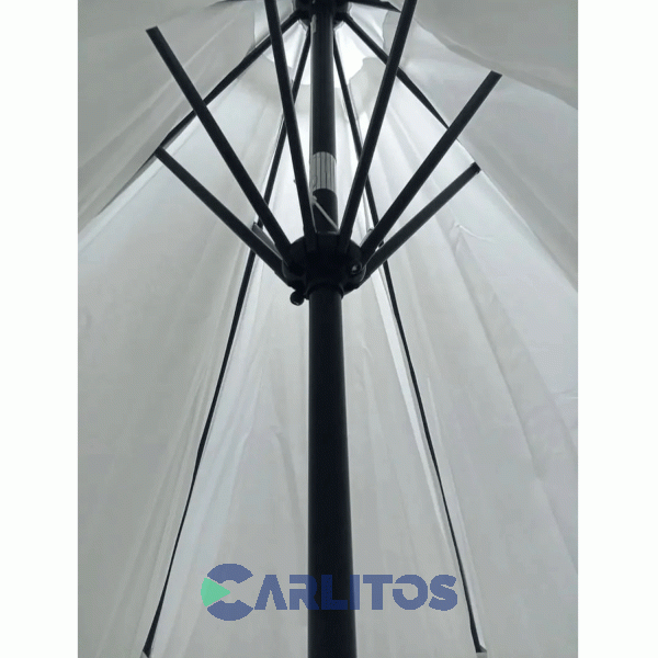 Sombrilla Steel Home 2.70 Mts- Tela Poli&eacute;ster Blanca
