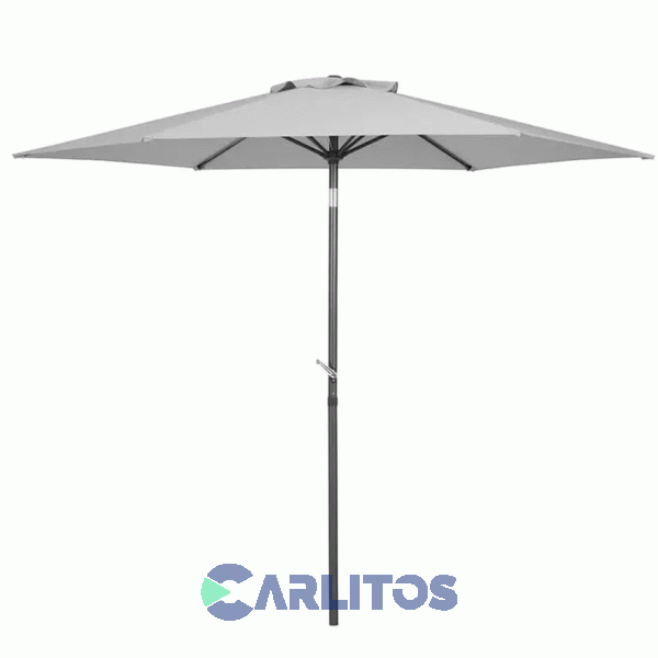 Sombrilla Steel Home 2.70 Mts- Tela Poli&eacute;ster Blanca