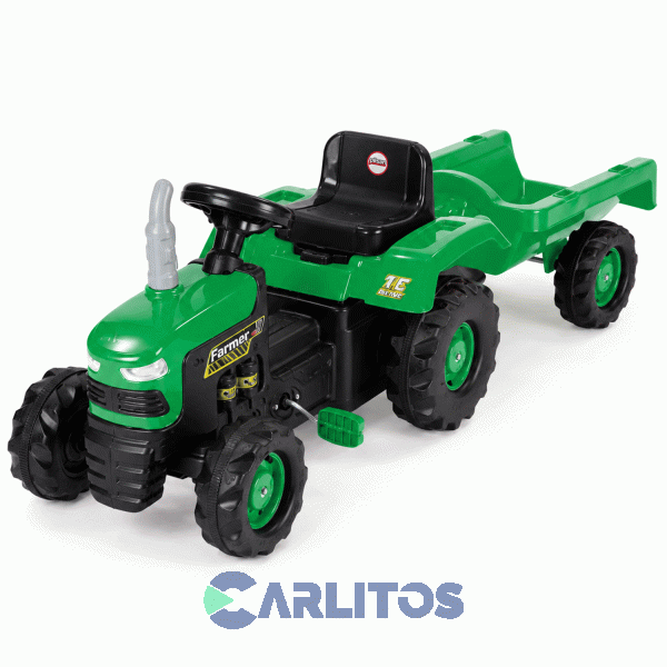 Tractor A Cadena Bebe Latapy Farmer Verde Con Trailer 8053