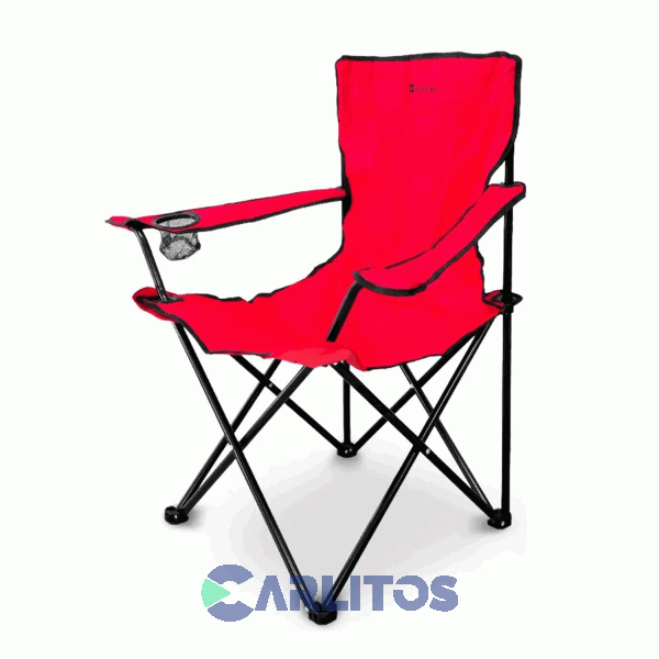 Sillon Director Plegable Con Funda Y Apoya Vaso Steel Home Shsillaple80X45 Roja