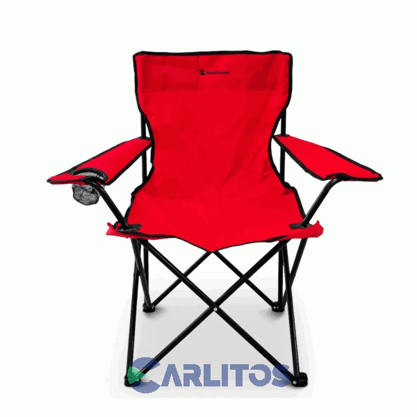 Sillon Director Plegable Con Funda Y Apoya Vaso Steel Home Shsillaple80X45 Roja