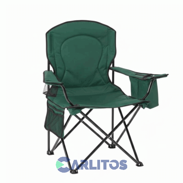 Sillon Director Plegable Con Funda Y Apoya Vaso Steel Home Shsillaple 92X54 Verde