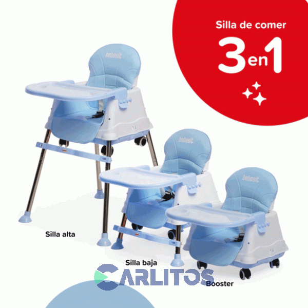 Silla De Comer Bebesit Dise&ntilde;o Booster 6250-C Celeste
