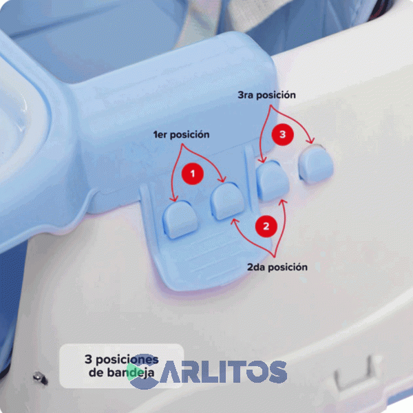 Silla De Comer Bebesit Dise&ntilde;o Booster 6250-C Celeste