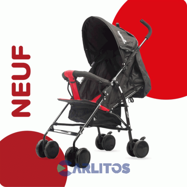 Coche De Paseo Bebesit Paraguas Neuf 1058-D Negro Con Rojo