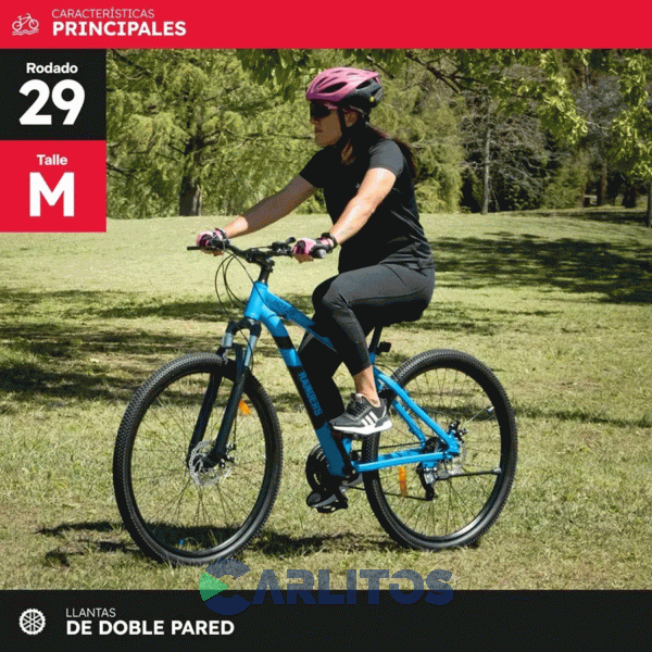 Bicicleta Randers Todo Terreno Horus Disco MTB 29" Bke-2129-Md - Talle M Azul Con Negro