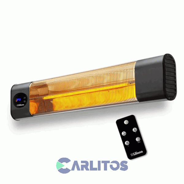 Calefactor Electrico Liliana Para Exterior Fibra De Carbono Cccp2200