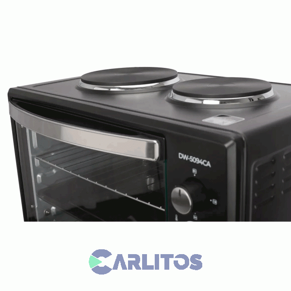 Horno Electrico Daewoo Grill Conveccion 55 Litros - 2 Anafes Dw-5094ca