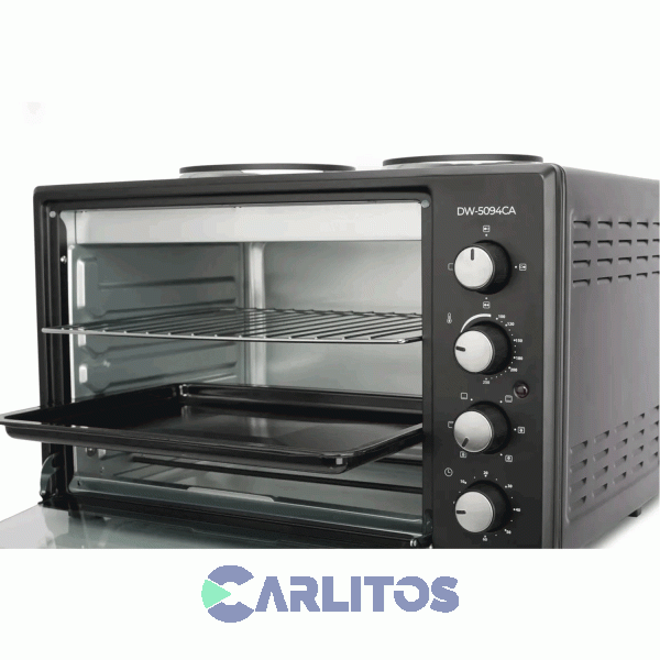 Horno Electrico Daewoo Grill Conveccion 55 Litros - 2 Anafes Dw-5094ca