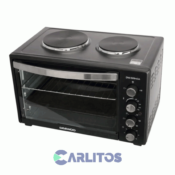 Horno Electrico Daewoo Grill Conveccion 55 Litros - 2 Anafes Dw-5094ca