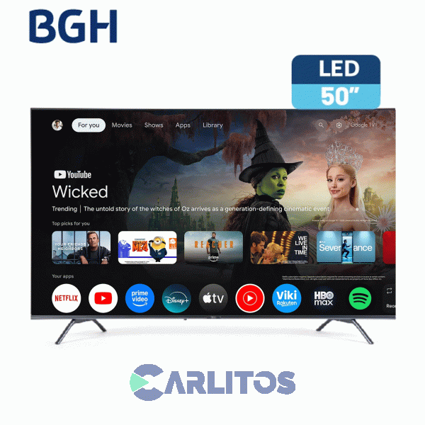 Smart TV Led 50" 4K Ultra HD Con Google Tv Bgh B5026ug6g