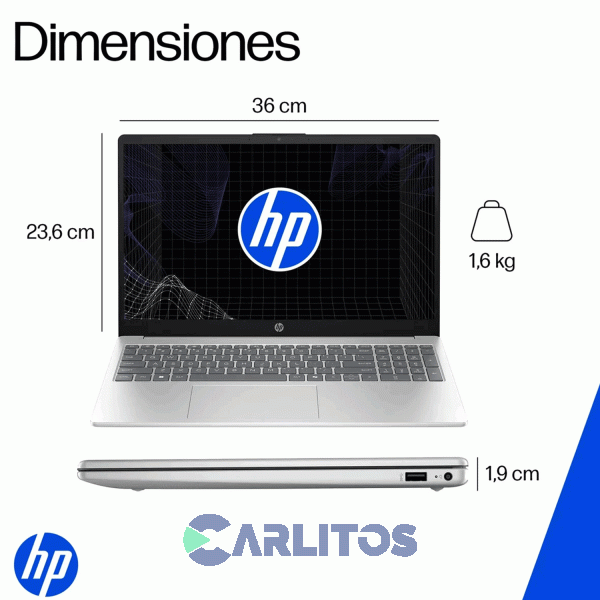 Notebook 15,6" HP Intel Core I5 16 GB HD Solido 512 GB HP 15-Fd2359la