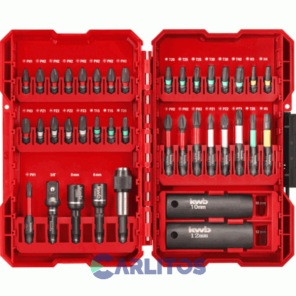 Set De Puntas Y Accesorios Einhell 39 Piezas Con Maletin Kwb 49109010