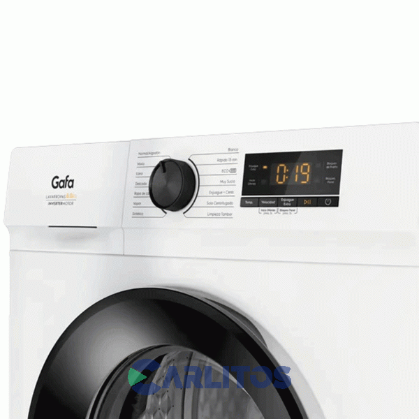 Lavarropa Carga Frontal Gafa 6 KG 1000 RPM Blanco Inverter Lfg06w Slim