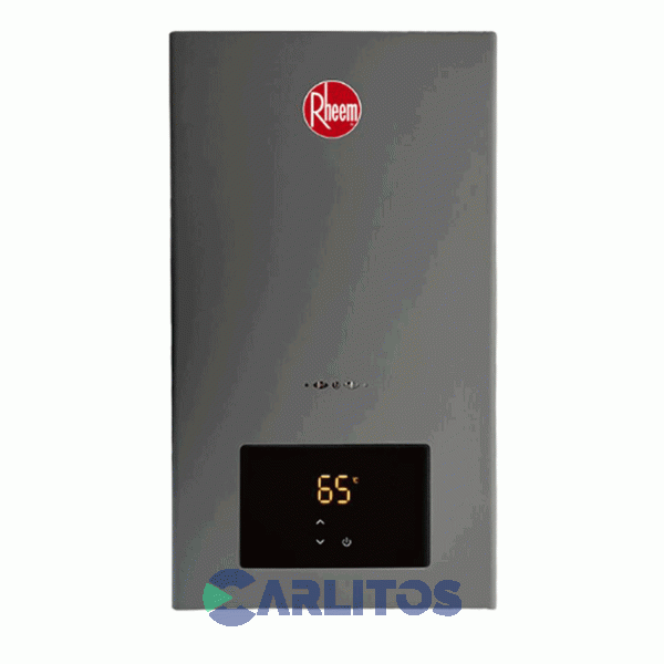Calefon  A Gas Rheem Sin Llama Piloto Con Sensor 14 Lts Gn R7-14l-Gn-Xi-D-G Gris
