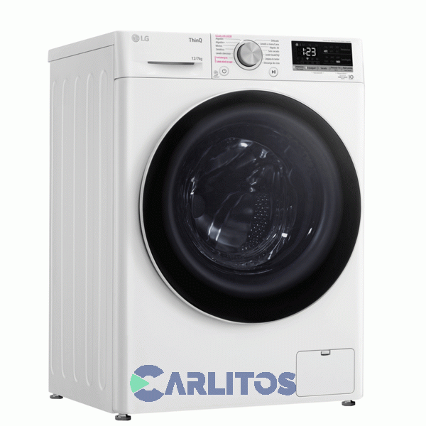 Lavarropa Carga Frontal Lg Inverter 12 KG 1400 RPM Wifi Blanco Wm12wvc4s6