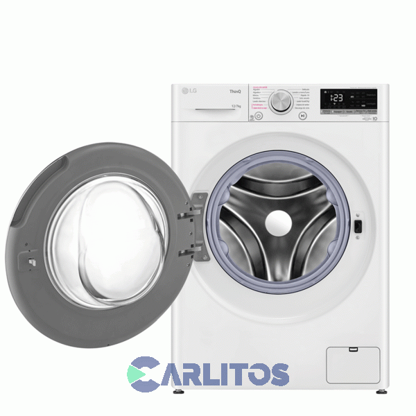 Lavarropa Carga Frontal Lg Inverter 12 KG 1400 RPM Wifi Blanco Wm12wvc4s6