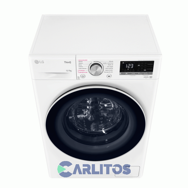 Lavarropa Carga Frontal Lg Inverter 12 KG 1400 RPM Wifi Blanco Wm12wvc4s6