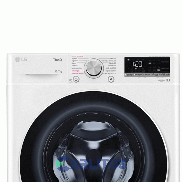 Lavarropa Carga Frontal Lg Inverter 12 KG 1400 RPM Wifi Blanco Wm12wvc4s6