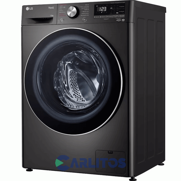 Lavasecarropa Lg Inverter 12+7 Kg 1400 RPM Negro Wd12bvc4s6