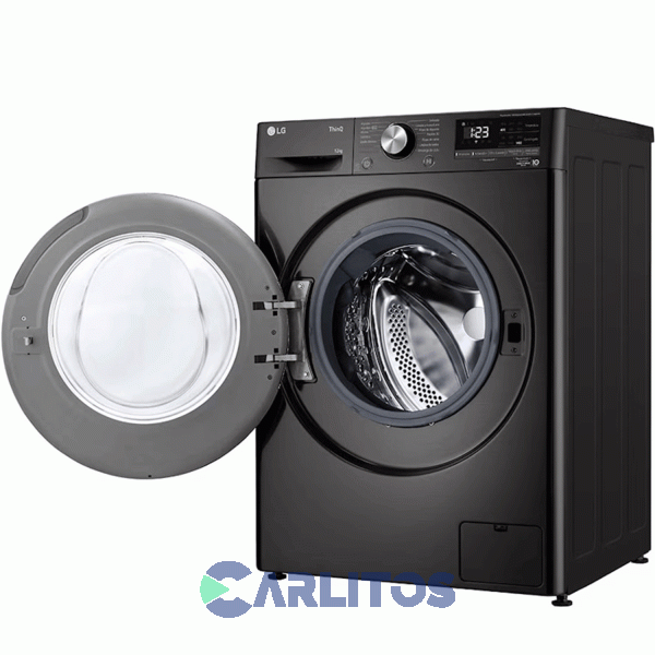 Lavasecarropa Lg Inverter 12+7 Kg 1400 RPM Negro Wd12bvc4s6