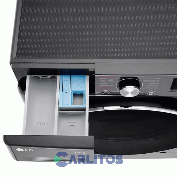 Lavasecarropa Lg Inverter 12+7 Kg 1400 RPM Negro Wd12bvc4s6