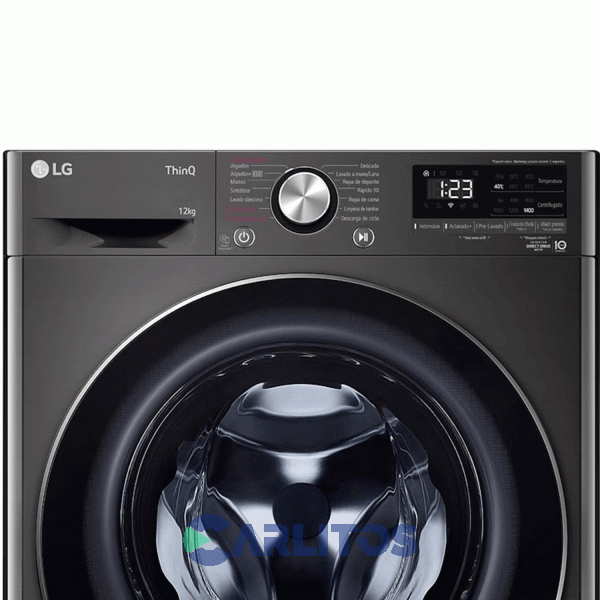Lavasecarropa Lg Inverter 12+7 Kg 1400 RPM Negro Wd12bvc4s6