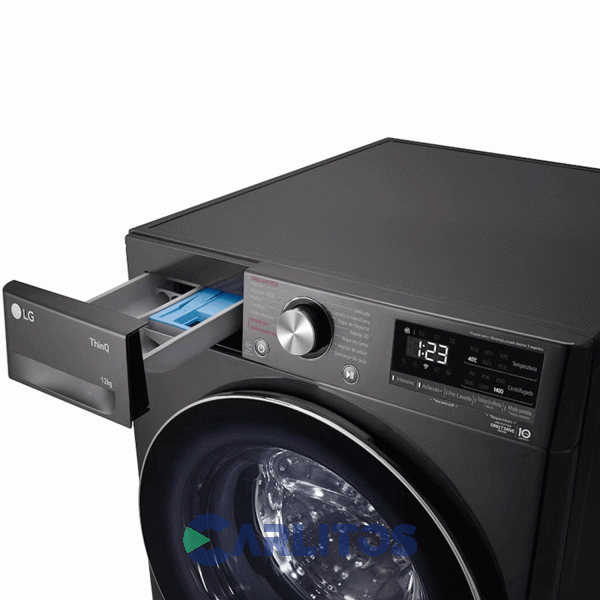 Lavasecarropa Lg Inverter 12+7 Kg 1400 RPM Negro Wd12bvc4s6