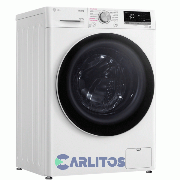 Lavasecarropa Lg Inverter 12+7 Kg 1400 RPM Blanco Wd12wvc4s6