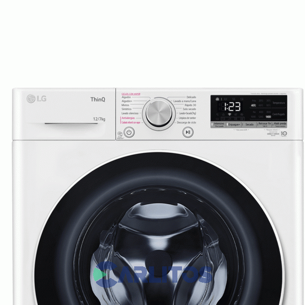Lavasecarropa Lg Inverter 12+7 Kg 1400 RPM Blanco Wd12wvc4s6