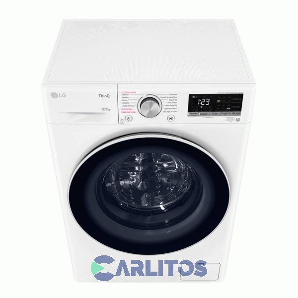 Lavasecarropa Lg Inverter 12+7 Kg 1400 RPM Blanco Wd12wvc4s6