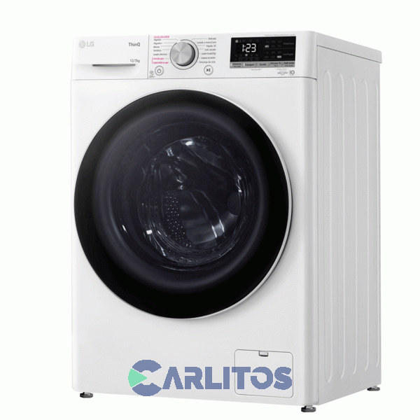 Lavasecarropa Lg Inverter 12+7 Kg 1400 RPM Blanco Wd12wvc4s6