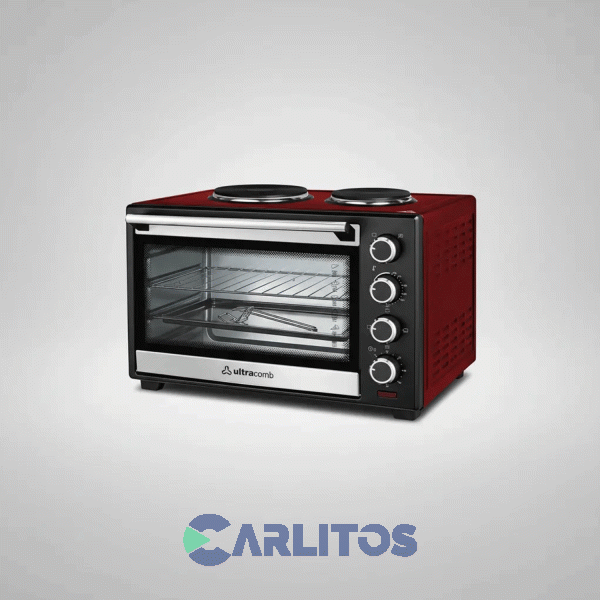 Horno El&eacute;ctrico Ultracomb Grill Convecci&oacute;n 50 Litros - 2 Anafes Uc50ac Rojo