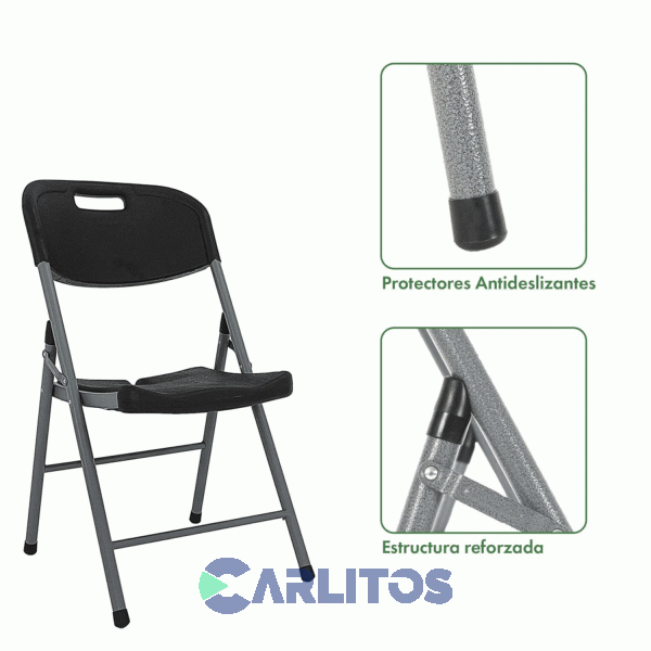 Silla Plegable Paris Garden Life Negra T410001