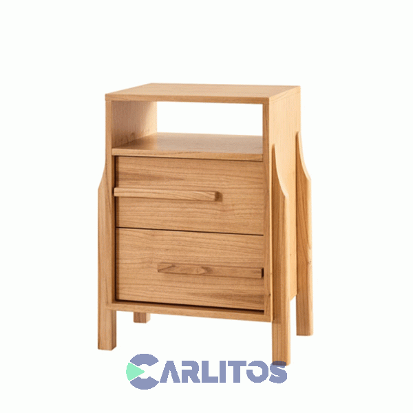 Mesa De Luz Genoud 2 Cajones Bohemia Paraiso Roble