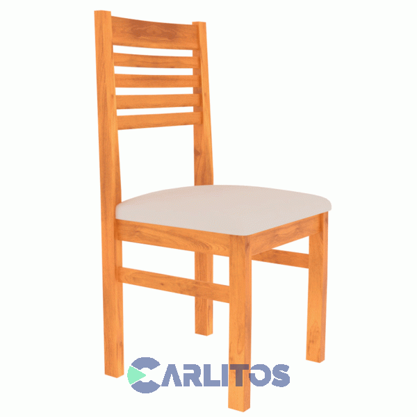 Silla Pacifico  Asiento Ecocuero Blanco Inmacol Cod: 230 New-Lustre Miel